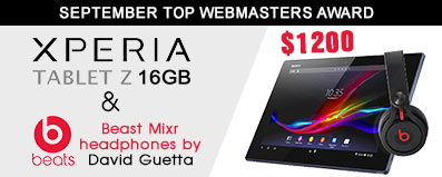 Sony Xperia tablet Z 16GB & Beats Mixr headphones by David Guetta