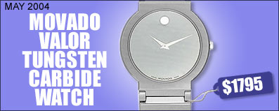 Movado Valor Tungsten Carbide Watch