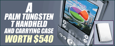 a Palm Tungsten T Handheld and Carrying Case worth 540