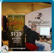 PussyCash on the floor promotes Insane Payouts campaign